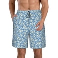 thumbnail image 1 of Goofa Floral Retro Style Printed Mens Swim Trunks Summer Quick Dry Short Beach Swimwear Bathing Suits-Large, 1 of 9