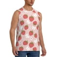 thumbnail image 1 of Goofa Floral Strawberr Printed Men's Sleeveless T-Shirt - Athletic Gym Workout Tank Top for Men - Moisture-Wicking, UPF 30+ Quick-Dry Muscle Tee-Small, 1 of 8
