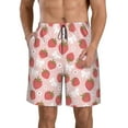 thumbnail image 1 of Goofa Floral Strawberr Printed Mens Swim Trunks Summer Quick Dry Short Beach Swimwear Bathing Suits-, 1 of 9