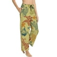 thumbnail image 1 of Goofa Floral with Butterflies Printed Soft Pajama Pants for Women, Wide Leg Comfy Casual Lounge Yoga Pants-Large, 1 of 9