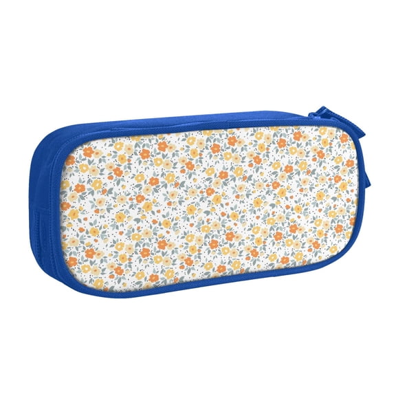 Goofa Floral1 Pattern Big Capacity Pencil Pen Case Office College Large Storage High Capacity Bag Pouch Holder Box Organizer
