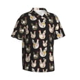 thumbnail image 1 of Goofa Flowe Rooster Hawaiian Shirt for Men, Unisex Summer Beach Casual Short Sleeve Button Down Shirts,Aloha Tropical Floral print shirt-Small, 1 of 9