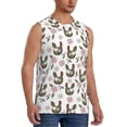 thumbnail image 1 of Goofa Flowe Rooster Printed Men's Sleeveless T-Shirt - Athletic Gym Workout Tank Top for Men - Moisture-Wicking, UPF 30+ Quick-Dry Muscle Tee-Large, 1 of 8