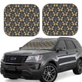 thumbnail image 1 of Goofa Flower Butterfly Pattern 2 Piece Car Windshield Sun Shade Foldable | Front Windshield Shade for Sun, Heat and UV Rays | Sunshade for Car Front Window-Large, 1 of 7