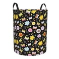 thumbnail image 1 of Goofa Flower Butterfly Printed Circular Hamper,Laundry Basket with Handles,Storage Baskets Foldable,Large Capacity Laundry Hamper-, 1 of 8