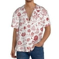 thumbnail image 1 of Goofa Flower Leaves Printed Men's Casual Short-sleeved Shirt,Lightweight Breathable Button-down,Summer Casual men's top,Versatile Fashion shirt-4X-Large, 1 of 7