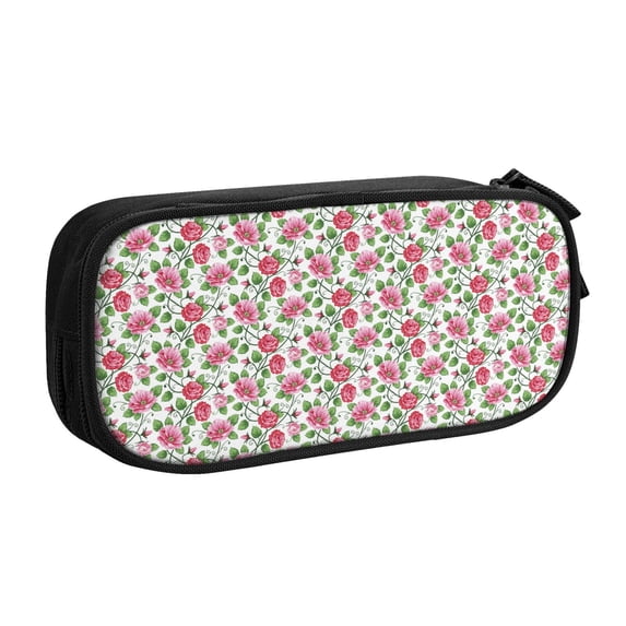 Goofa Flower Pattern Big Capacity Pencil Pen Case Office College Large Storage High Capacity Bag Pouch Holder Box Organizer
