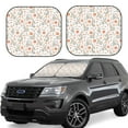 thumbnail image 1 of Goofa Flower Rabbit Pattern 2 Piece Car Windshield Sun Shade Foldable | Front Windshield Shade for Sun, Heat and UV Rays | Sunshade for Car Front Window-Small, 1 of 7