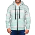 thumbnail image 1 of Goofa Flowers And Turquoise Wooden Pattern Mens Full-zip Hoodie, Zip-up Pullover Hooded Sweatshirt, Kangaroo Pocket Hoodie Ideal for Daily Wear, Travel, and Home-X-Large, 1 of 5