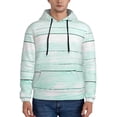 thumbnail image 1 of Goofa Flowers And Turquoise Wooden for Men's Hooded Sweatshirt - Lightweight Pullover Hoodie with Kangaroo Pocket, Perfect for Everyday Wear-Large, 1 of 7