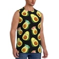 thumbnail image 1 of Goofa Flowers Avocado Printed Men's Sleeveless T-Shirt - Athletic Gym Workout Tank Top for Men - Moisture-Wicking, UPF 30+ Quick-Dry Muscle Tee-Small, 1 of 8