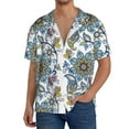 thumbnail image 1 of Goofa Flowers and Butterflies Printed Men's Casual Short-sleeved Shirt,Lightweight Breathable Button-down,Summer Casual men's top,Versatile Fashion shirt-, 1 of 7