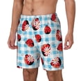 thumbnail image 1 of Goofa Flowers and Lady Bugs Printed Men's Swim Trunks Board Shorts Quick Dry Mens Swimming Trunks with Compression Liner,Breathable Fit Hawaii Beach Shorts-3X-Large, 1 of 9