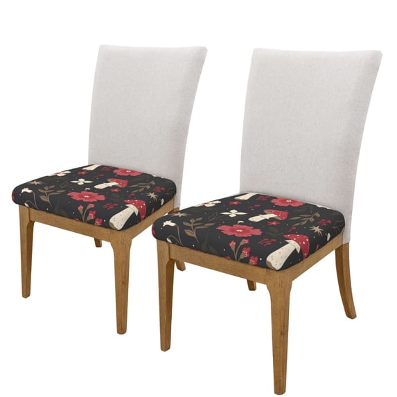 Goofa Fly Agaric and Flowers Printed Couch Cushion Covers,Soft and Durable Throw Pillow Case , Floral Sofa Magic Sofa Stretch Cushion Couch Covers Washable
