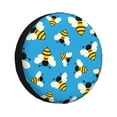 thumbnail image 1 of Goofa Flying Bees Pattern Universal Tire Cover for Jeep, SUV, Truck, and Trailer – Waterproof, UV-Resistant,Easy to Install, Fits 14"-17" Tires-16 inch, 1 of 6
