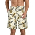 thumbnail image 1 of Goofa Flying Bees1 Printed Mens Swim Trunks Summer Quick Dry Short Beach Swimwear Bathing Suits-Large, 1 of 9