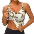 thumbnail image 1 of Goofa Flying Bees1 Printed Sports Bras for Women, High Impact Running Bra Workout Crop Tank Tops Longline Sports Bra Push up-Medium, 1 of 9