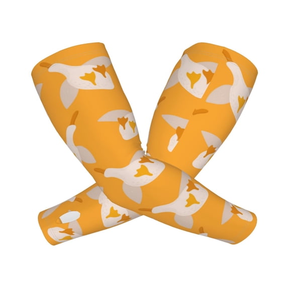 Goofa Flying Ducks Pattern UV Sun Protection Arm Sleeves, UPF 50 Sports Cooling Arm Compression Sleeves for Men Women Teenager
