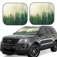 thumbnail image 1 of Goofa Fog Forest Pattern 2 Piece Car Windshield Sun Shade Foldable | Front Windshield Shade for Sun, Heat and UV Rays | Sunshade for Car Front Window-Medium, 1 of 7