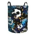 thumbnail image 1 of Goofa Football Printed Circular Hamper,Laundry Basket with Handles,Storage Baskets Foldable,Large Capacity Laundry Hamper-Medium, 1 of 8