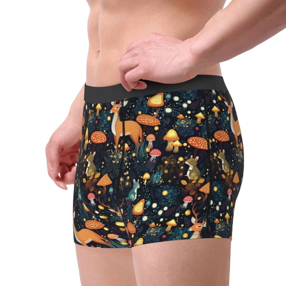 Goofa Forest Elf Printed Men's Boxer Briefs Underwear, Moisture-Wicking Underwear, Trunk,Soft and Breathable Cotton Underwear-XX-Large