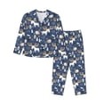 thumbnail image 1 of Goofa Forest Elk Printed Women’s 2 Piece Pajama Set Super,Pajamas Women's Long Sleeve Sleepwear Soft Button Down Loungewear Pjs Lounge Set Nightwear-Small, 1 of 9