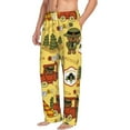 thumbnail image 1 of Goofa Forest Guard Printed Soft Pajama Pants for Men, Wide Leg Comfy Casual Lounge Yoga Pants-Medium, 1 of 9