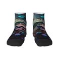 thumbnail image 1 of Goofa Forest Mushroom Skull Pattern Non Slip Socks with Grips for Elderly, Crew Socks Yoga Hospital Socks Cushioned Sole Gripper Socks for Men Women, 1 of 5