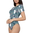 thumbnail image 1 of Goofa Forest Rabbit Printed Women Rash Guard Short Sleeve,Tummy control Swimsuit Surfing Swimsuit Bathing Suit One Piece Swimsuit UPF 50-Medium, 1 of 9