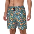 thumbnail image 1 of Goofa Foxes and Birds in Forest Printed Men's Swim Trunks Board Shorts Quick Dry Mens Swimming Trunks with Compression Liner,Breathable Fit Hawaii Beach Shorts-XX-Large, 1 of 9