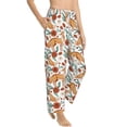 thumbnail image 1 of Goofa Foxes and Floral Harmony Printed Soft Pajama Pants for Women, Wide Leg Comfy Casual Lounge Yoga Pants-X-Large, 1 of 9