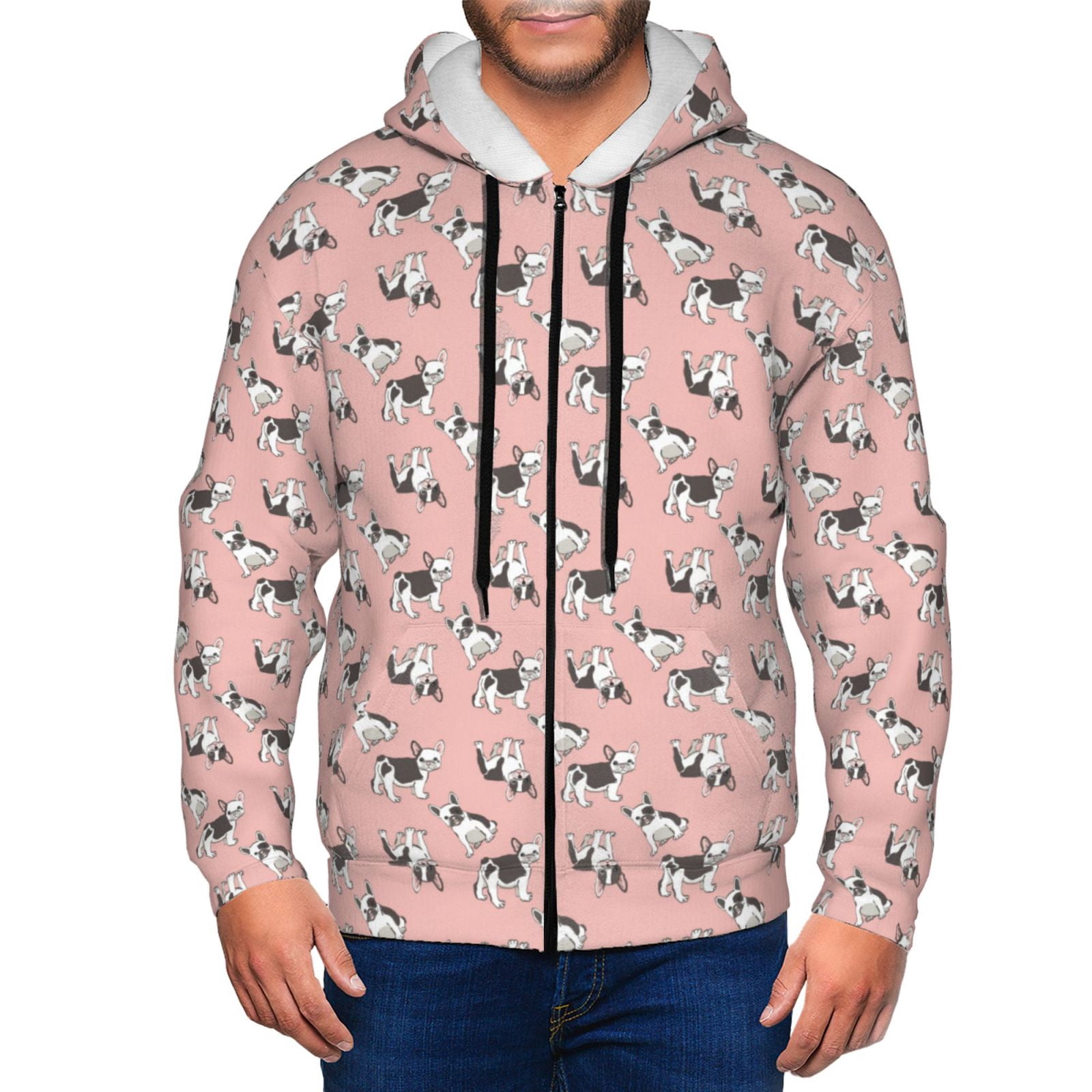 Sweat-shirt à Capuche Homme Bulldog Crown - Destroyed, Multicolore, Neuf Avec étiquettes