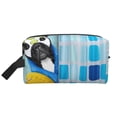 thumbnail image 1 of Goofa French Bulldog Dog in a Bathtub Printed Toiletry Bag with Handle,Large Capacity Travel Makeup Cosmetic Bag for Women, Carry on Airport Airline Compliant Bag, 1 of 9