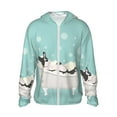 thumbnail image 1 of Goofa French Bulldog Taking a Bath Printed Women's UPF 50+ Sun Protection Hoodie Jacket Lightweight Long Sleeve Sun Shirt for Women with Pocket Hiking Outdoor-X-Large, 1 of 9