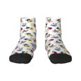 thumbnail image 1 of Goofa French Bulldog With Coffee Cup Pattern Non Slip Socks with Grips for Elderly, Crew Socks Yoga Hospital Socks Cushioned Sole Gripper Socks for Men Women, 1 of 5