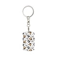 thumbnail image 1 of Goofa French Bulldog3 Printed Rectangular Metal Keychain Bag Charm Floral Charm for Purse Keys Metal Keyring Gift for Women Accessories, 1 of 7