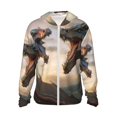 thumbnail image 1 of Goofa Friendship Dragon Printed Women's UPF 50+ Sun Protection Hoodie Jacket Lightweight Long Sleeve Sun Shirt for Women with Pocket Hiking Outdoor-, 1 of 9