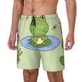 thumbnail image 1 of Goofa Frog Amanita Mushroom Printed Men's Swim Trunks Board Shorts Quick Dry Mens Swimming Trunks with Compression Liner,Breathable Fit Hawaii Beach Shorts-X-Large, 1 of 9