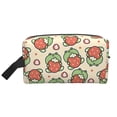 thumbnail image 1 of Goofa Frog Hold Strawberry Printed Toiletry Bag with Handle,Large Capacity Travel Makeup Cosmetic Bag for Women, Carry on Airport Airline Compliant Bag, 1 of 9