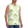 thumbnail image 1 of Goofa Frogs and Dragonflies Printed Men's Sleeveless T-Shirt - Athletic Gym Workout Tank Top for Men - Moisture-Wicking, UPF 30+ Quick-Dry Muscle Tee-Large, 1 of 8