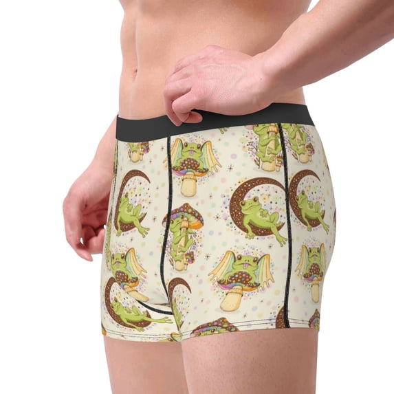 Goofa Frogs Printed Men's Boxer Briefs Underwear, Moisture-Wicking Underwear, Trunk,Soft and Breathable Cotton Underwear-X-Large