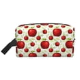 thumbnail image 1 of Goofa Fruit Apples Printed Toiletry Bag with Handle,Large Capacity Travel Makeup Cosmetic Bag for Women, Carry on Airport Airline Compliant Bag, 1 of 9