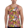 thumbnail image 1 of Goofa Fruit-Flavored Ice-Cream Pattern Men's Workout Tank Top Slim-Fit Tank Quick Dry Fit Muscle Tank Top Beach Tank Top Bodybuilding Sleeveless T Shirt-3X-Large, 1 of 7
