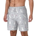 thumbnail image 1 of Goofa Fun Rabbit Printed Men's Swim Trunks Board Shorts Quick Dry Mens Swimming Trunks with Compression Liner,Breathable Fit Hawaii Beach Shorts-3X-Large, 1 of 9