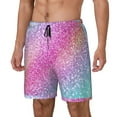thumbnail image 1 of Goofa Fun Rainbow Pink Printed Men's Swim Trunks Board Shorts Quick Dry Mens Swimming Trunks with Compression Liner,Breathable Fit Hawaii Beach Shorts-X-Large, 1 of 9