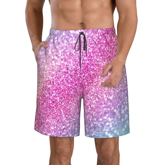 Goofa Fun Rainbow Printed Mens Swim Trunks Summer Quick Dry Short Beach Swimwear Bathing Suits-X-Large