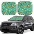 thumbnail image 1 of Goofa Funny Animals in Jungle Pattern 2 Piece Car Windshield Sun Shade Foldable | Front Windshield Shade for Sun, Heat and UV Rays | Sunshade for Car Front Window-Small, 1 of 7