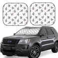 thumbnail image 1 of Goofa Funny Chicken Pattern 2 Piece Car Windshield Sun Shade Foldable | Front Windshield Shade for Sun, Heat and UV Rays | Sunshade for Car Front Window-Large, 1 of 7