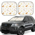 thumbnail image 1 of Goofa Funny Chicken Pattern 2 Piece Car Windshield Sun Shade Foldable | Front Windshield Shade for Sun, Heat and UV Rays | Sunshade for Car Front Window-, 1 of 7