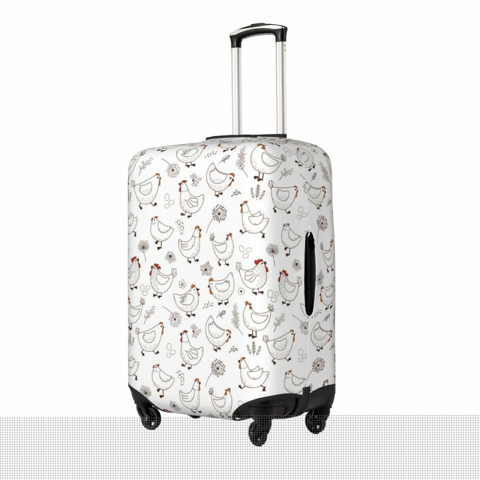 Goofa Funny Chicken Pattern Luggage Covers For Suitcase,Suitcase Cover Protector Fit 18-32 Inch Luggage-
